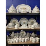 20th cent. Ceramics: Villeroy and Boch 'Basket' dinner and coffee, discontinued 2007. Tureens with