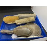 Norwegian Silver: Dressing table items 830 standard mirror, brushes, comb holder. 22oz. Inclusive.