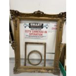 Late 19th/early 20th cent. Large gilt frame. 41ins. x 54ins. Plus two small miscellaneous frames.