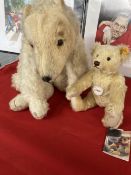 Toys: Deans Toys polar bear c1950s, 20ins. Plus a Steiff classic mohair bear, 8ins.