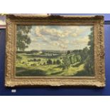 Claude Muncaster oil on canvas, Petworth Countryside in moulded gilt frame by Rowley Gallery,