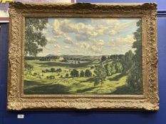 Claude Muncaster oil on canvas, Petworth Countryside in moulded gilt frame by Rowley Gallery,