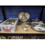 Silver Plated Ware: Flatware, vegetable dishes, etc.