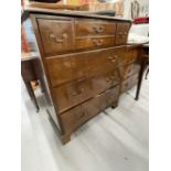 20th cent. George III style chest of seven drawers on bracket supports. 33ins.