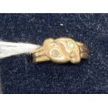 Hallmarked Jewellery: 9ct gold snake ring hallmarked Chester. Weight 3.7g.