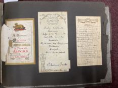 Gastronomy/Menus: An unusual scrapbook containing 68 various sized menus from 1921 to 1947, 1885 (