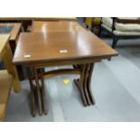 1970s teak set of nesting tables by Victor Wilkins for G plan. 20ins. x 16ins. x 22ins.