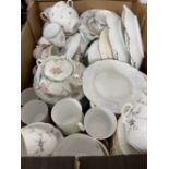 19th cent. Ceramics: BRC Moliere coffee cups, sugar bowl and cover, creamer, plates. Plus a large