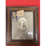 WWI/Medals: British War Medal to Driver j.c. Dent Royal Artillery, plus a studio photograph of the