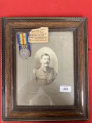 WWI/Medals: British War Medal to Driver j.c. Dent Royal Artillery, plus a studio photograph of the