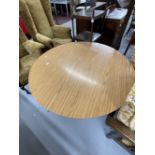 20th cent. Maurice Burke design for Arkana, dining table, the veneered top on a tulip base stamped