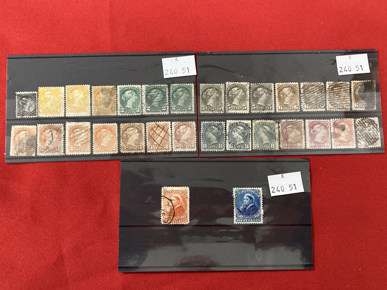 Stamps: Dominion of Canada 1870-1893, large selection of used Small Queens, SG75,-120 including