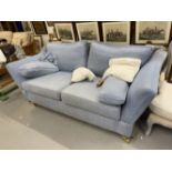 Late 20th cent. York Knowle sofa with front castors and rope ties. Approx. 78ins. long.