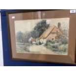 Early 20th cent. English School: Watercolours on paper, country cottages, signed MacDonald, dated
