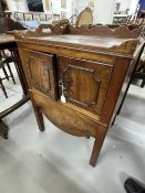 18th cent. Light mahogany galleried washstand tray top commode with square supports. 21ins. x 19ins.