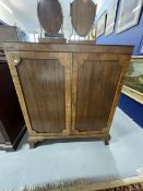 19th cent. Mahogany cupboard with adjustable shelves on bracket supports. 41ins. x 17ins. x 48ins.