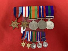 Militaria: Medals, WWII group 1939-45 Star, France and Germany Star, war medal, defence medal, and