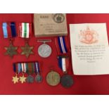 Militaria: Medals WWII group awarded to J. Littlemore war medal 1939-45 Star, Italy Star (no war