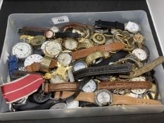 Watches: Collection of miscellaneous wrist and pocket watches for repair and spares including Swatch