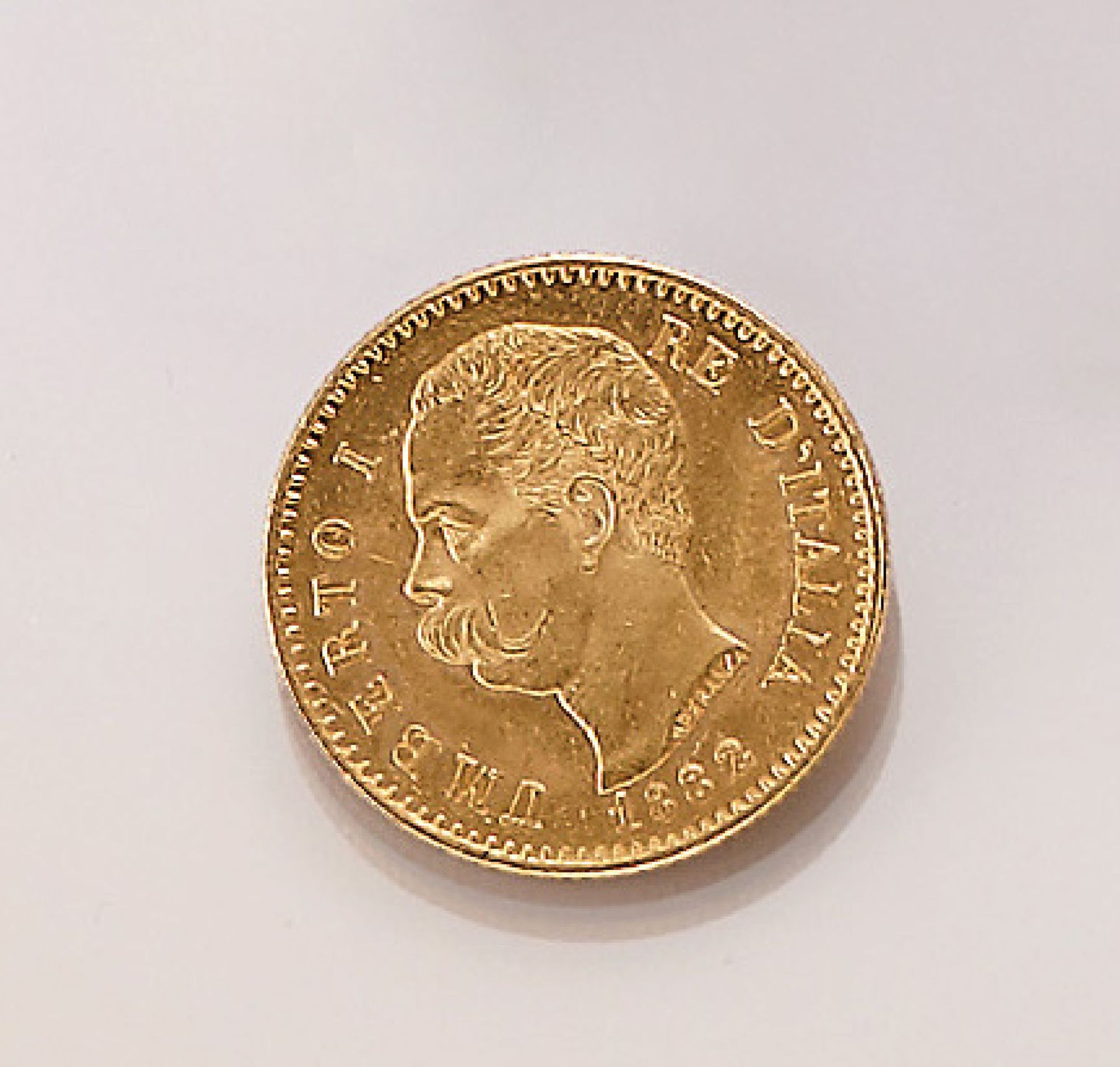Goldmünze, 20 Lire, Italien, 1882, Umberto I., Re