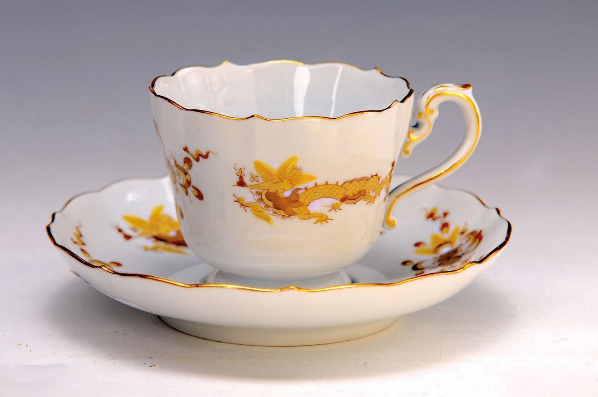 Tasse mit Untertasse, Meissen, Pfeiferzeit, um 1924-33,