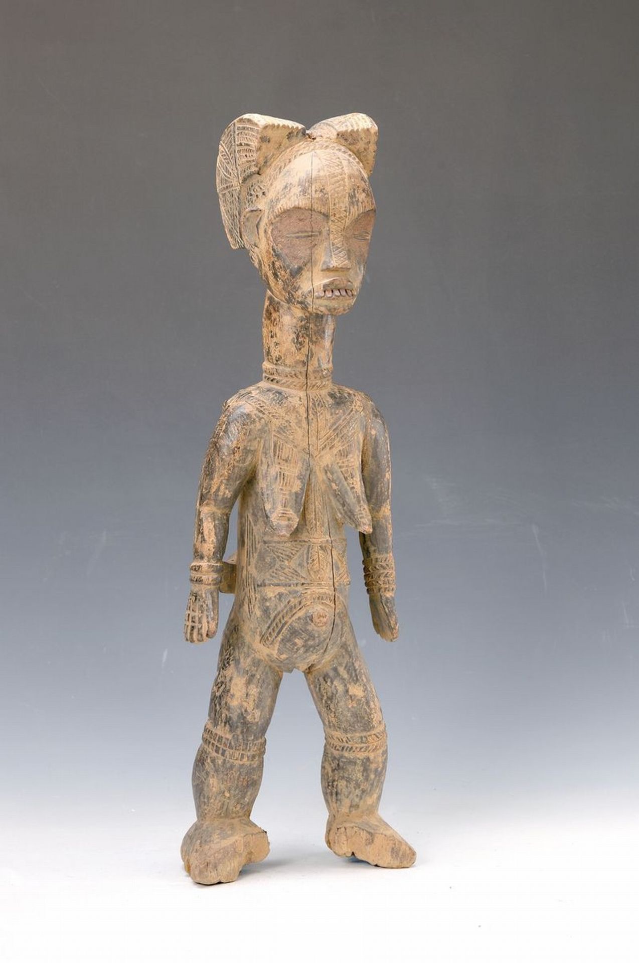 Figur, Dan, Liberia, 20.Jh., Holz geschnitzt, schwarz
