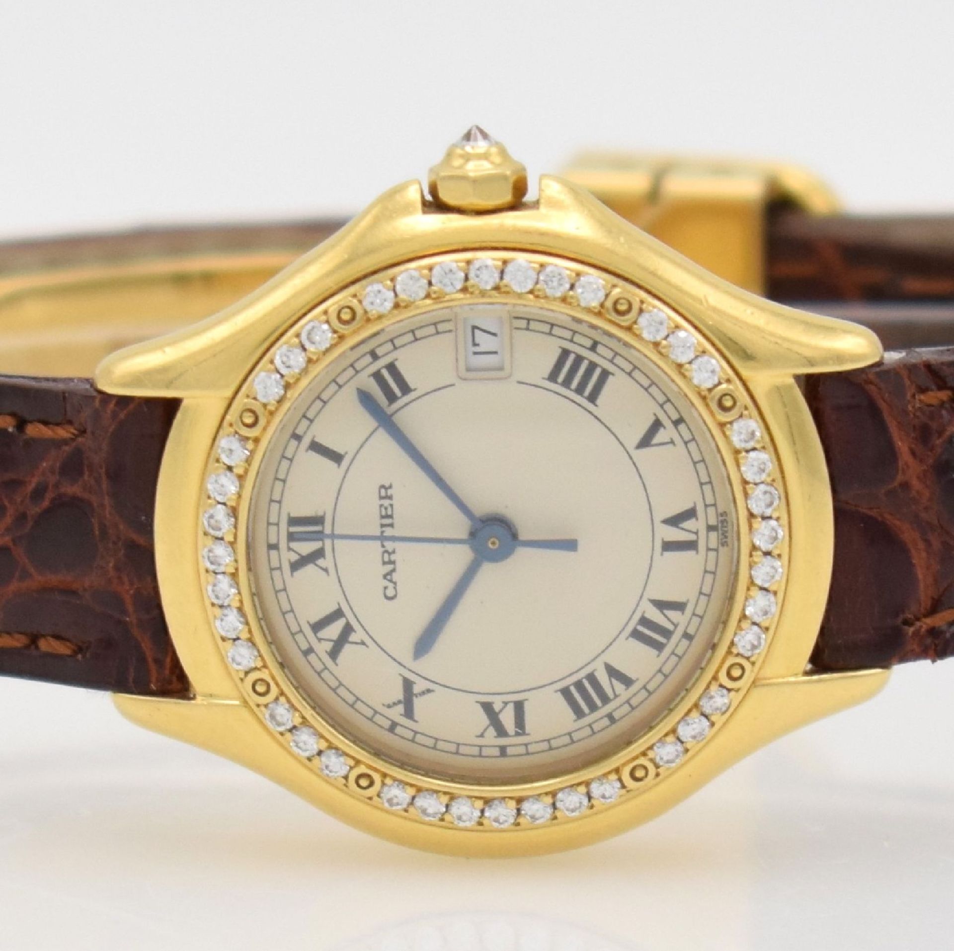 CARTIER Cougar Damenarmbanduhr in GG 750/000 mit original - Bild 2 aus 7