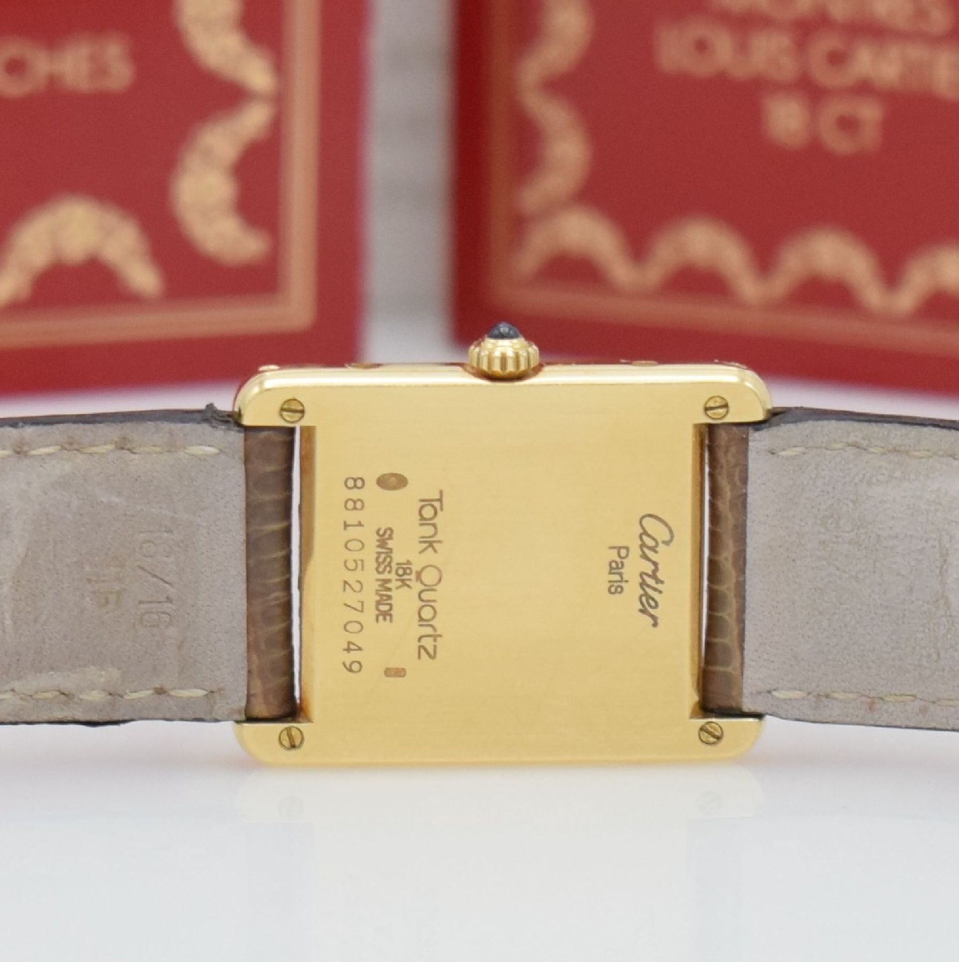 CARTIER Tank Damenarmbanduhr in GG 750/000 mit original - Image 6 of 7