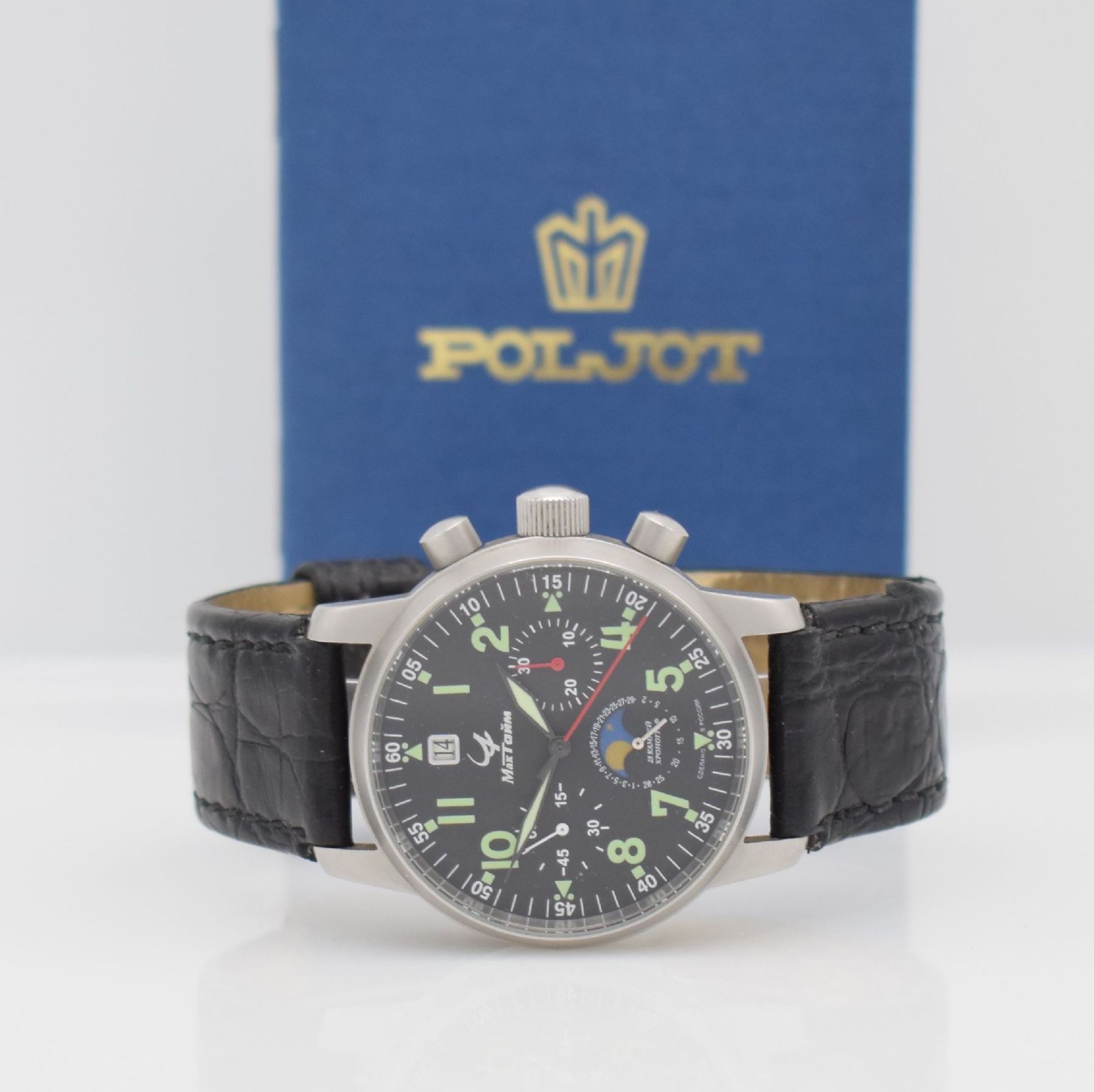 POLJOT Maktime Armbandchronograph mit Mondphase, Russland