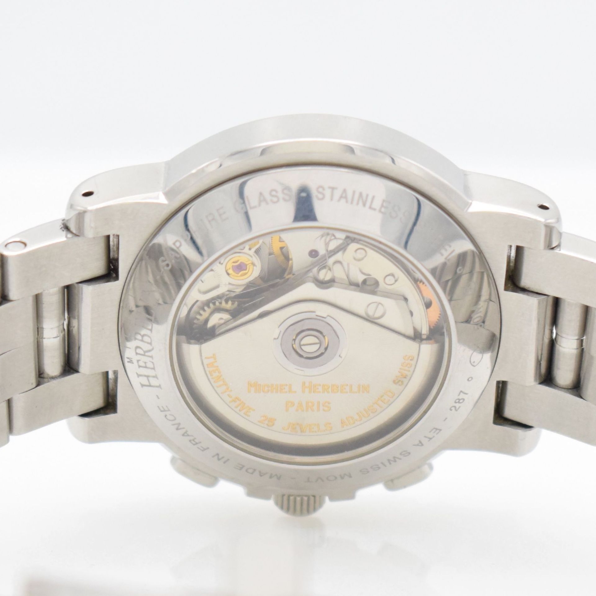 MICHEL HERBELIN Newport Herrenarmbanduhr mit Chronograph, - Image 8 of 8