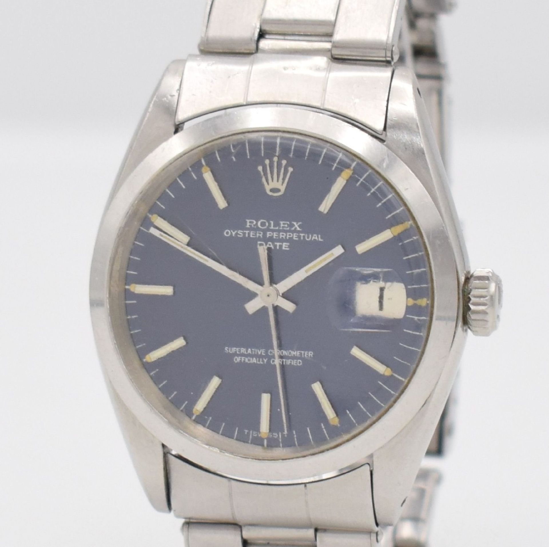 ROLEX Oyster Perpetual Date Ref. 1500 Herrenarmbanduhr mit - Bild 4 aus 13