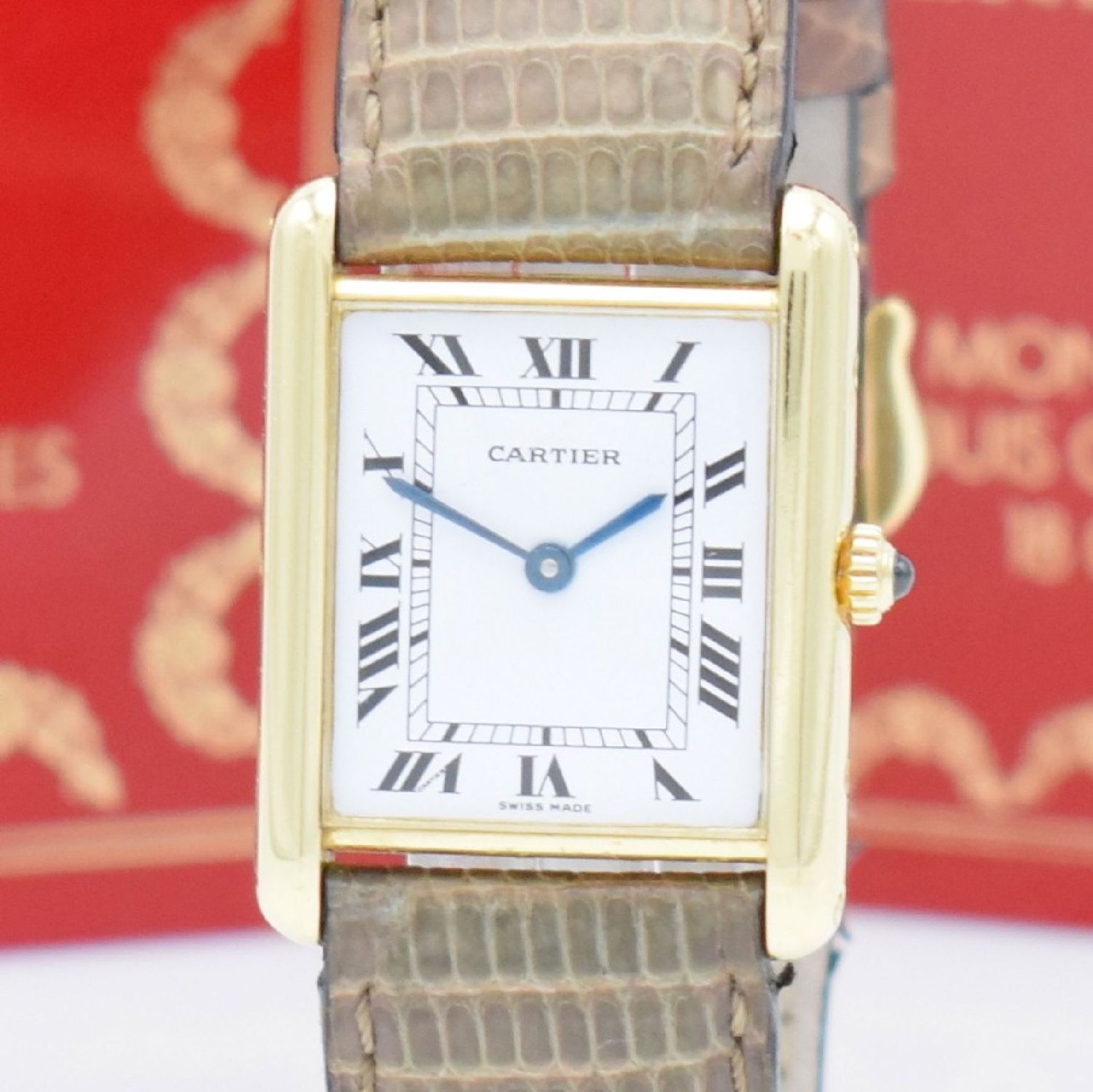 CARTIER Tank Damenarmbanduhr in GG 750/000 mit original - Image 4 of 7