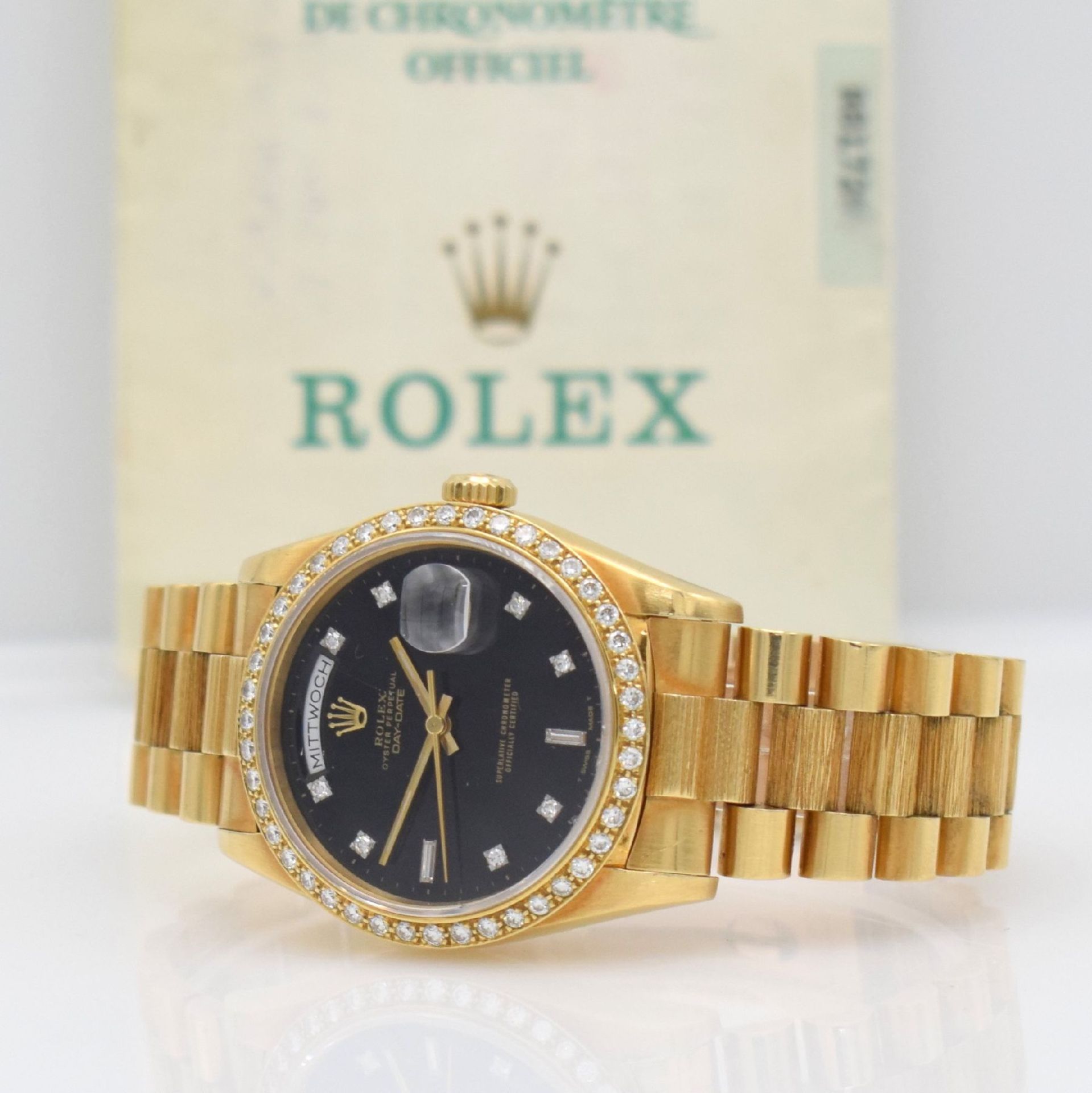 ROLEX Oyster Perpetual Day-Date Herrenarmbanduhr in GG - Image 4 of 10