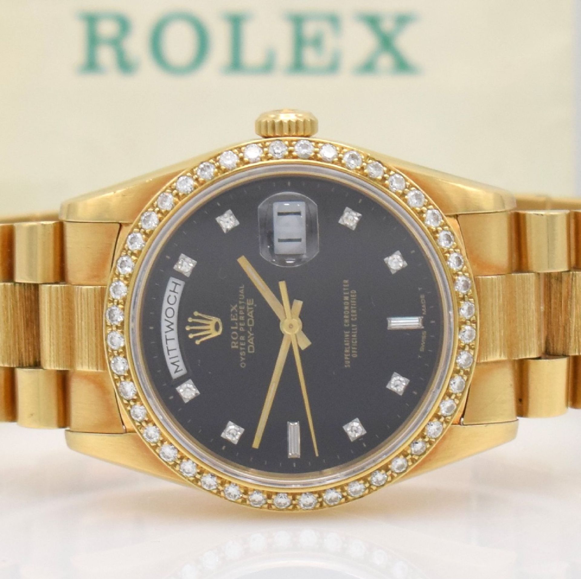 ROLEX Oyster Perpetual Day-Date Herrenarmbanduhr in GG - Bild 3 aus 10