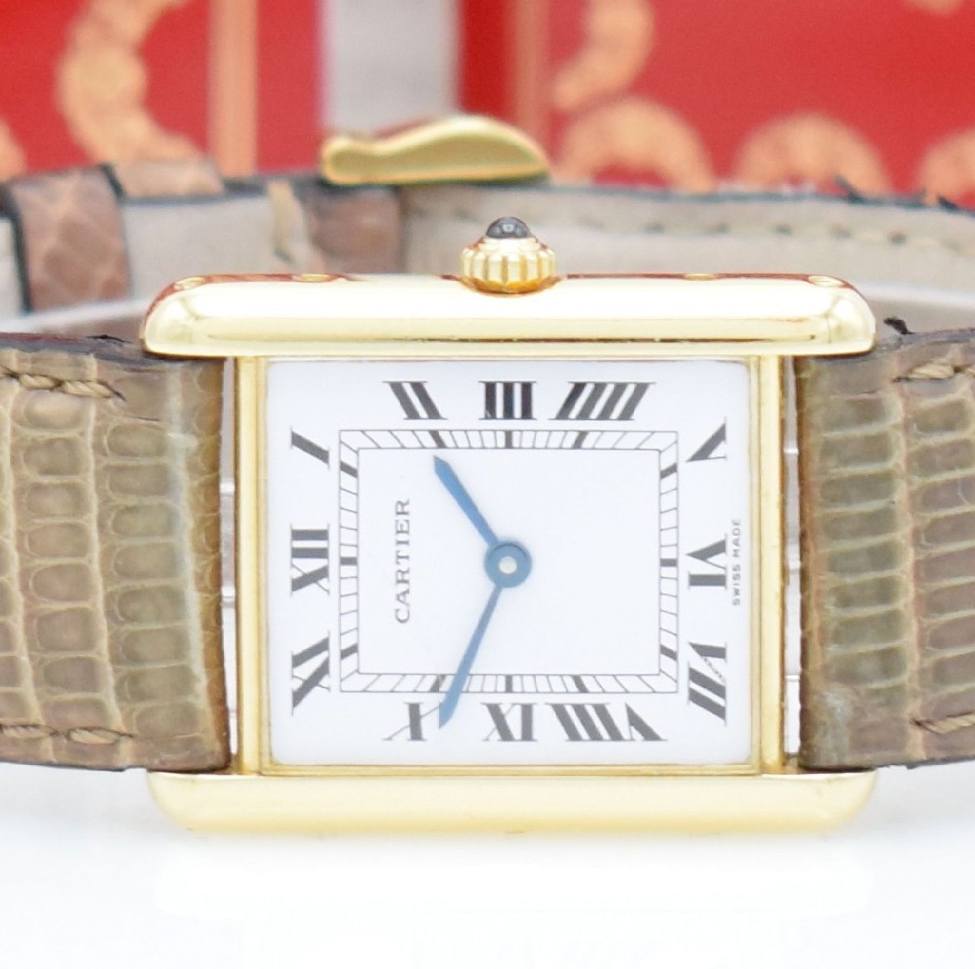 CARTIER Tank Damenarmbanduhr in GG 750/000 mit original - Image 2 of 7