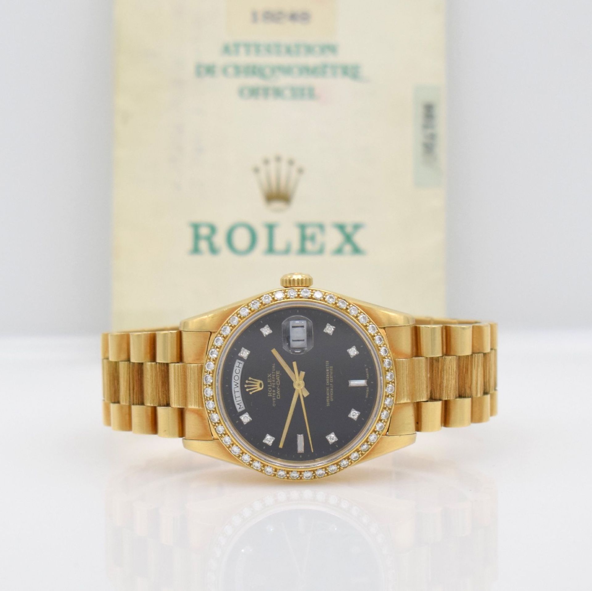 ROLEX Oyster Perpetual Day-Date Herrenarmbanduhr in GG