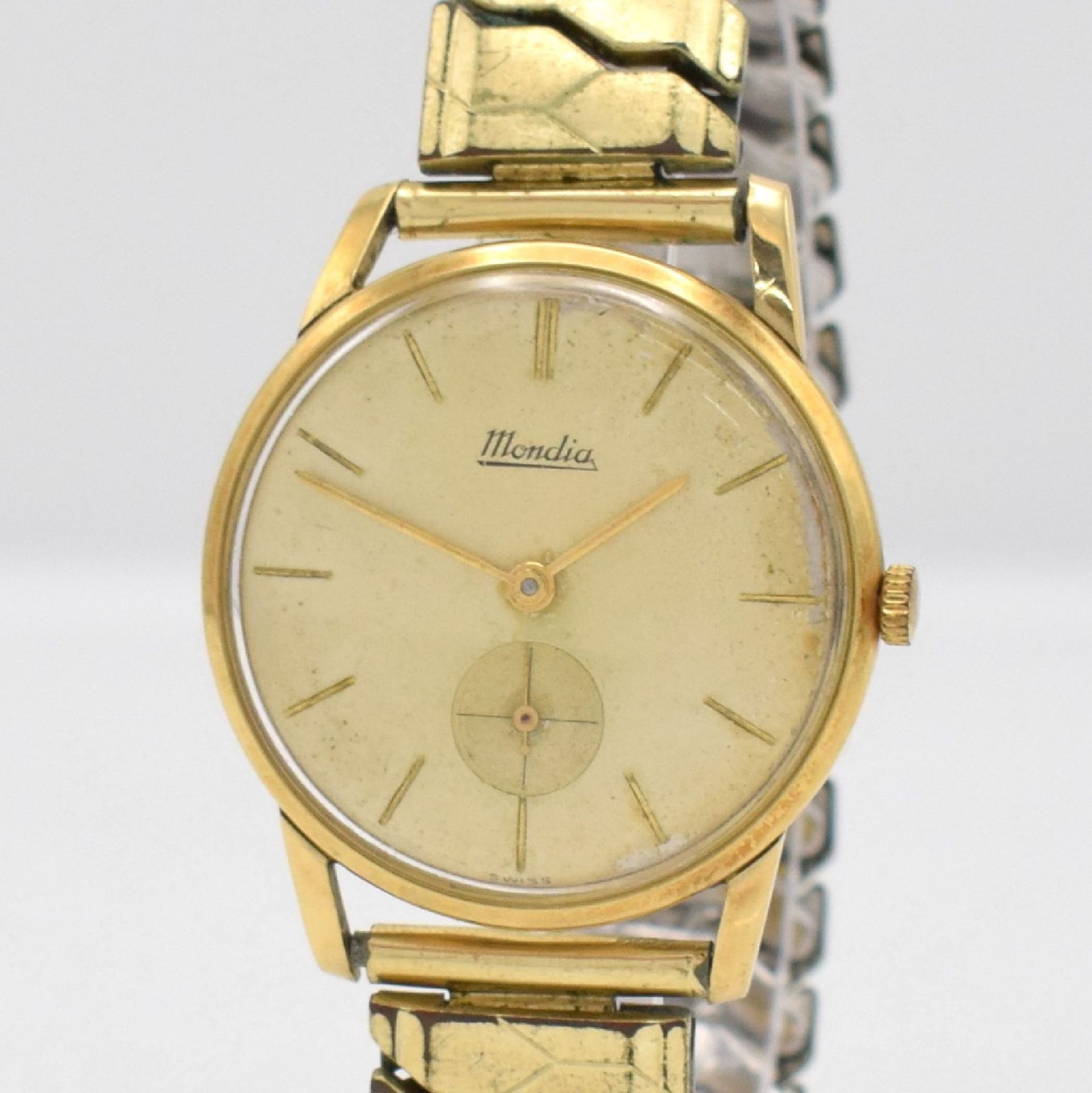 MONDIA Armbanduhr in GG 585/000, Schweiz um 1960, - Bild 4 aus 7