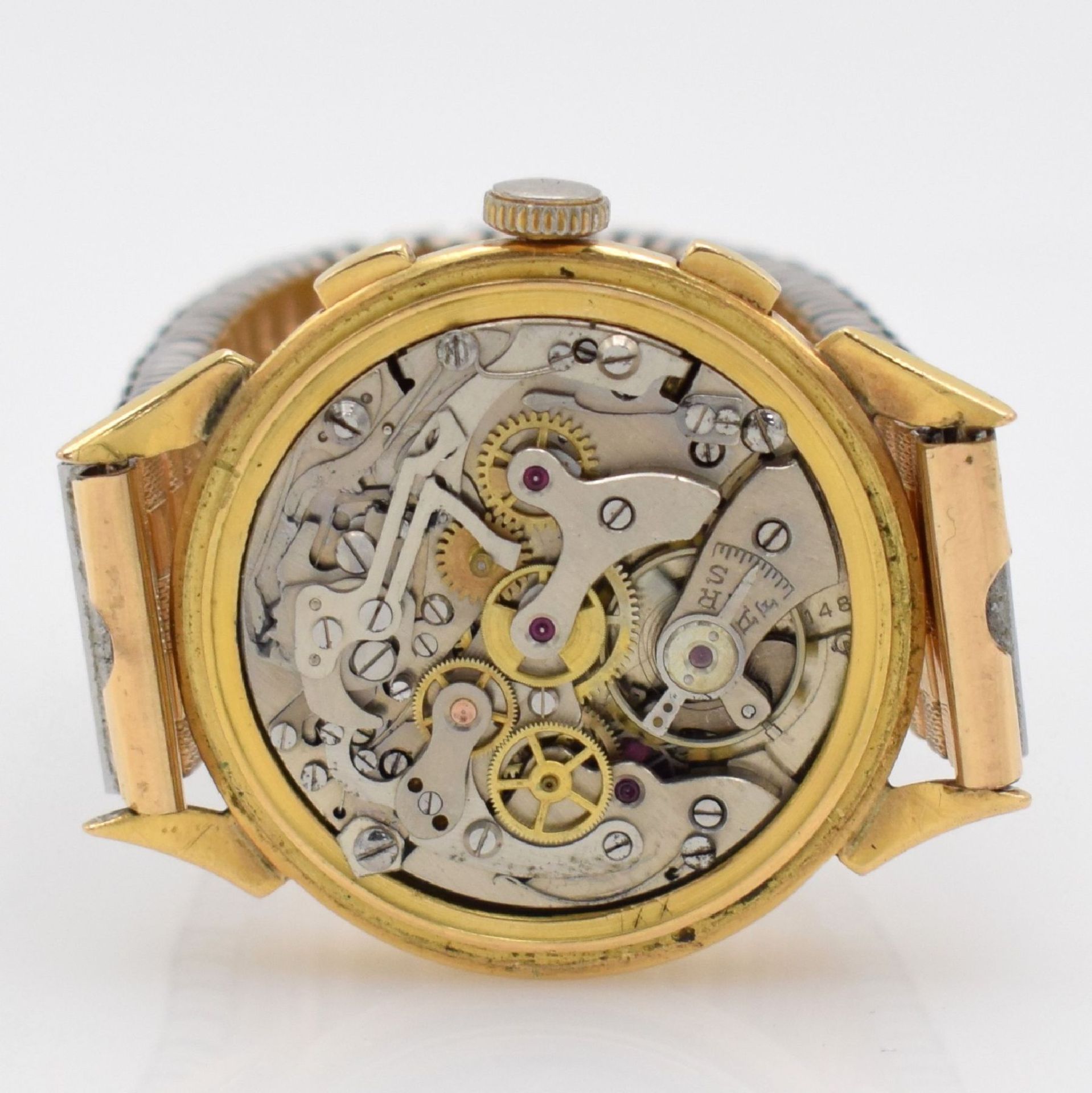 MILDIA Herrenarmbanduhr mit Chronograph in RG 750/000, - Image 6 of 7