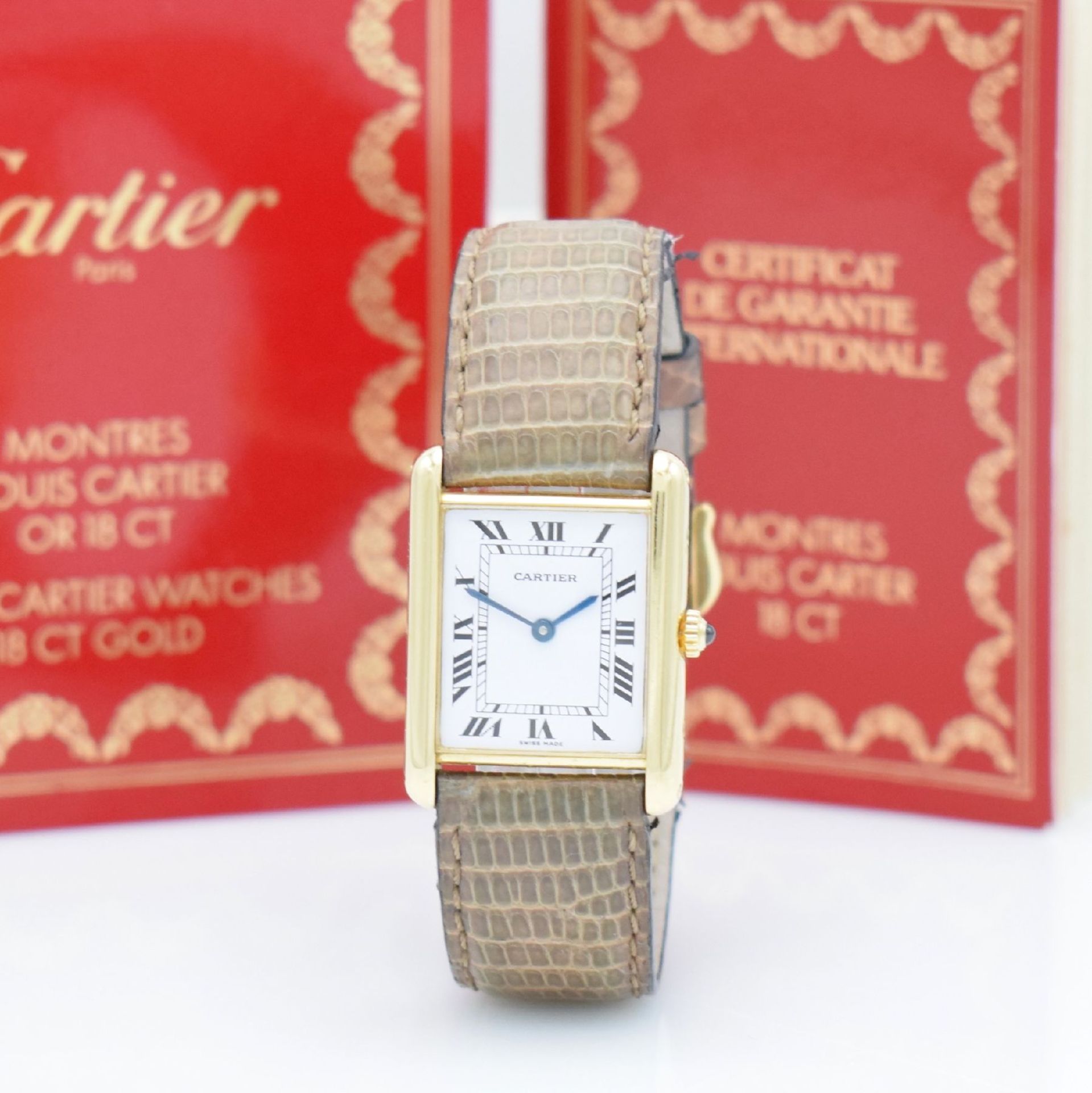 CARTIER Tank Damenarmbanduhr in GG 750/000 mit original - Image 3 of 7