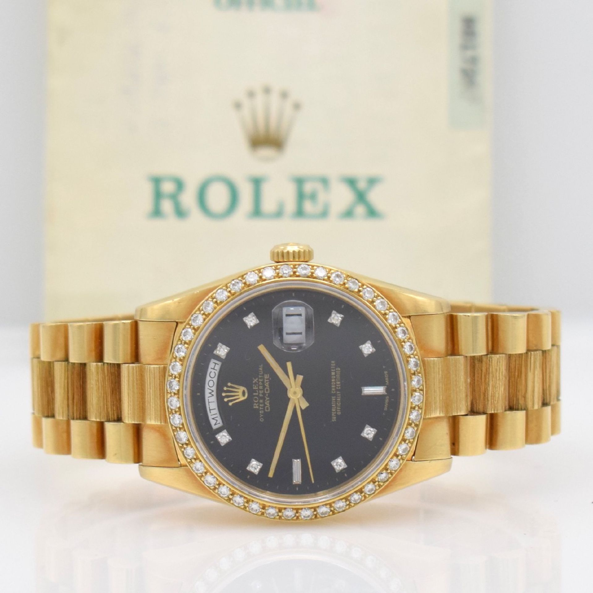 ROLEX Oyster Perpetual Day-Date Herrenarmbanduhr in GG - Image 2 of 10