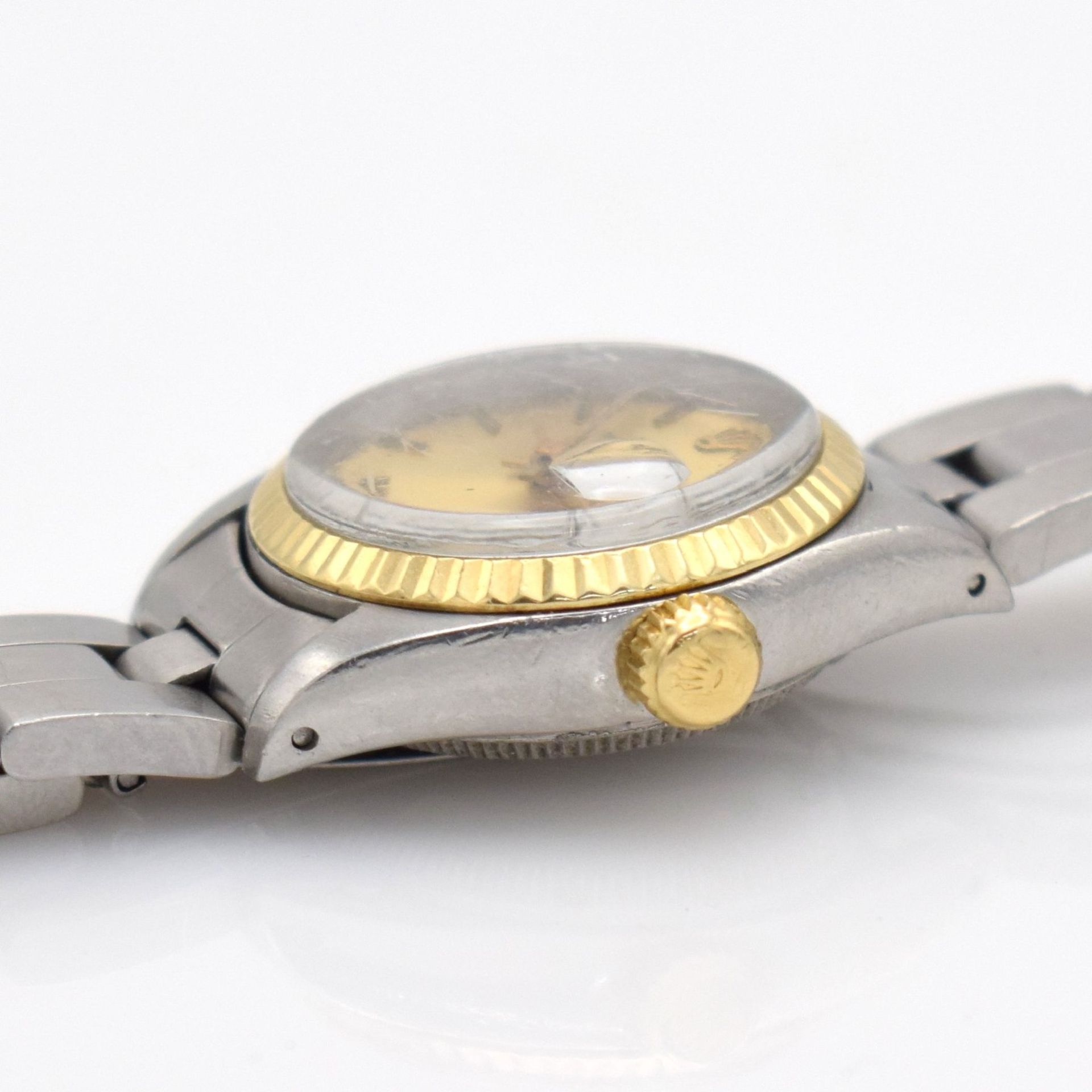 ROLEX Date Damenarmbanduhr in Stahl/Gold, Schweiz um - Bild 6 aus 7