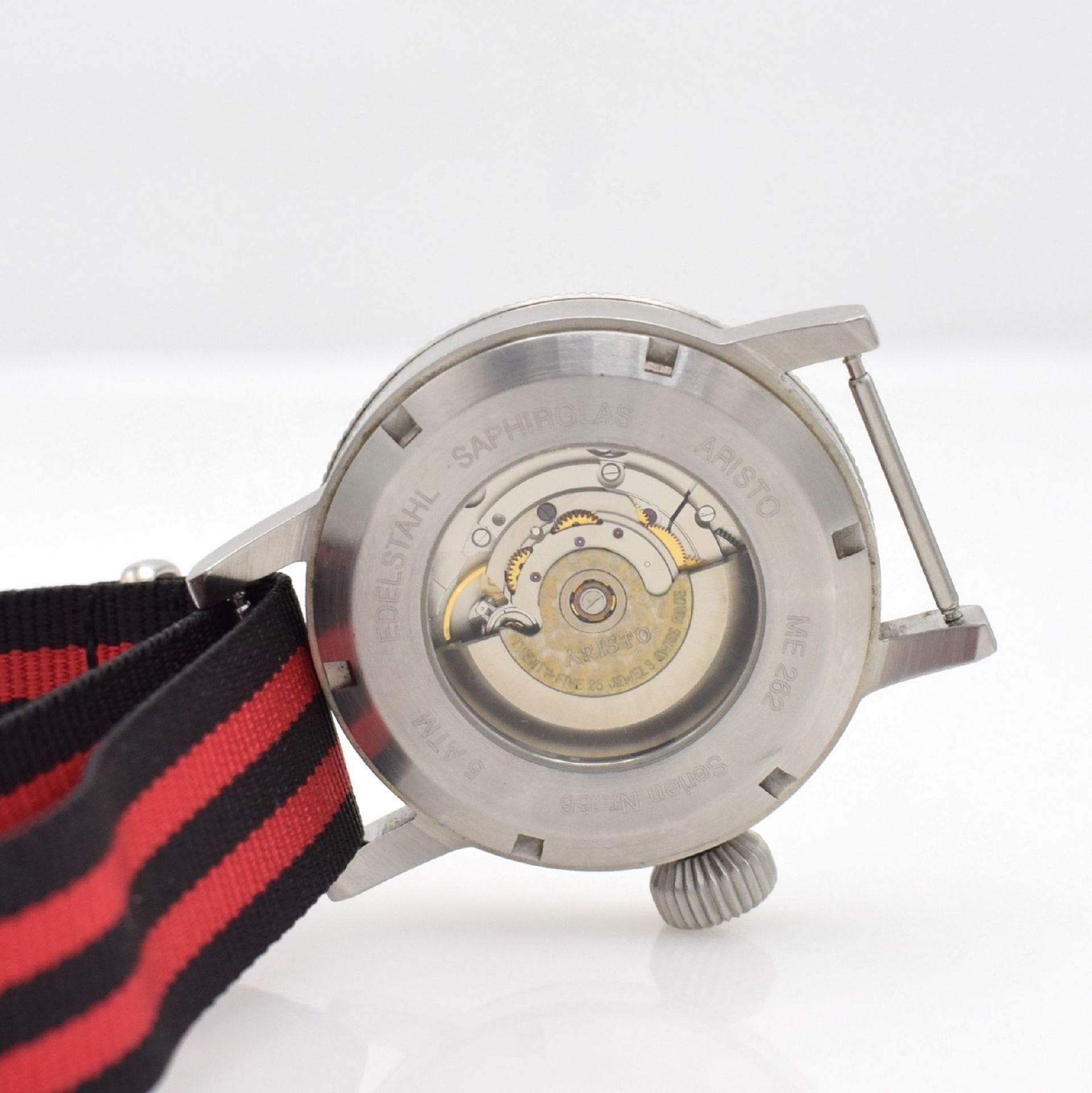 ARISTO Messerschmidt ME 262 Herrenarmbanduhr in Edelstahl, - Bild 6 aus 6