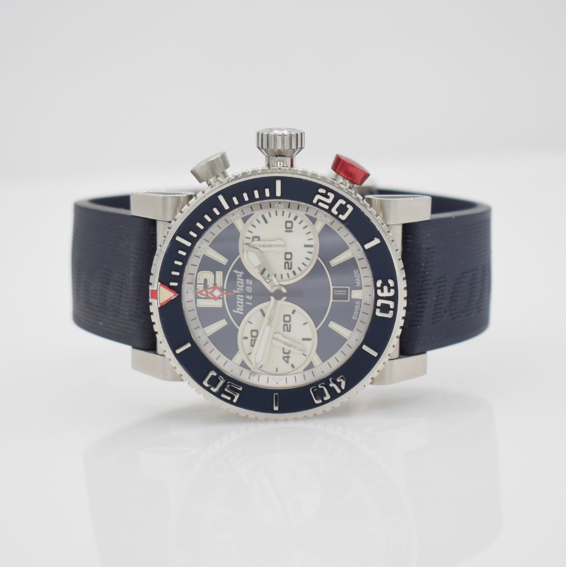 HANHART Primus Diver Herrenarmbanduhr mit Chronograph in