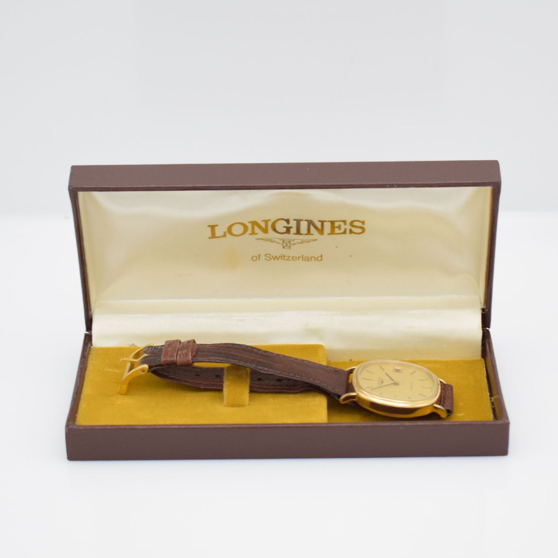 LONGINES Armbanduhr mit original Etui, Schweiz um 1970, - Image 10 of 10