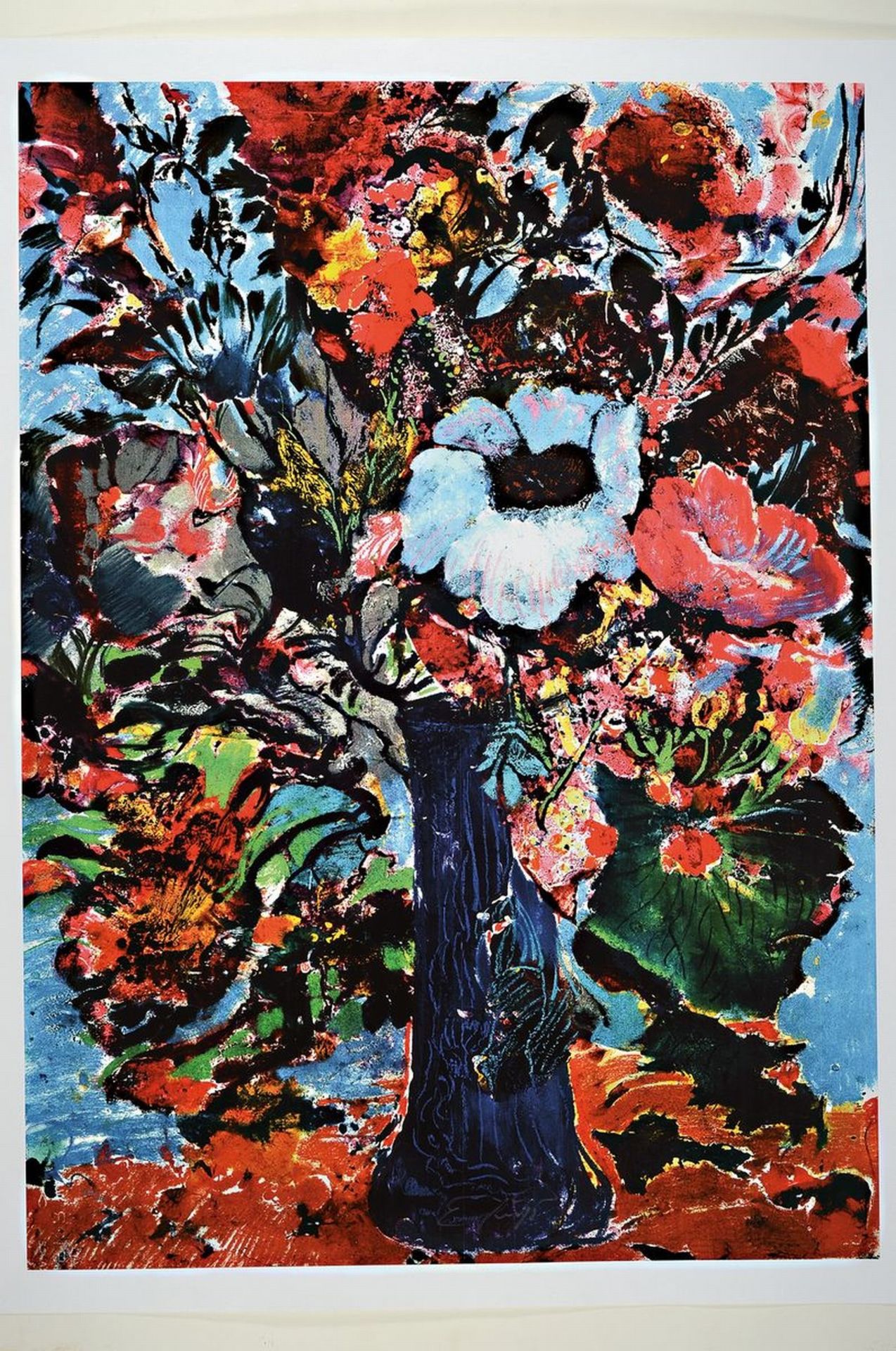 Ernst Fuchs, 1930-2015, Blumenbouquet, Giclee auf Lwd, - Bild 2 aus 2