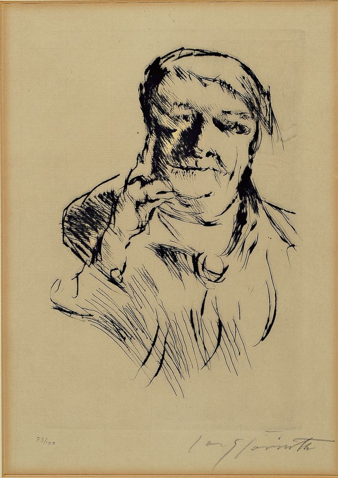 Lovis Corinth, 1858-1925, Radierung, handsigniert und