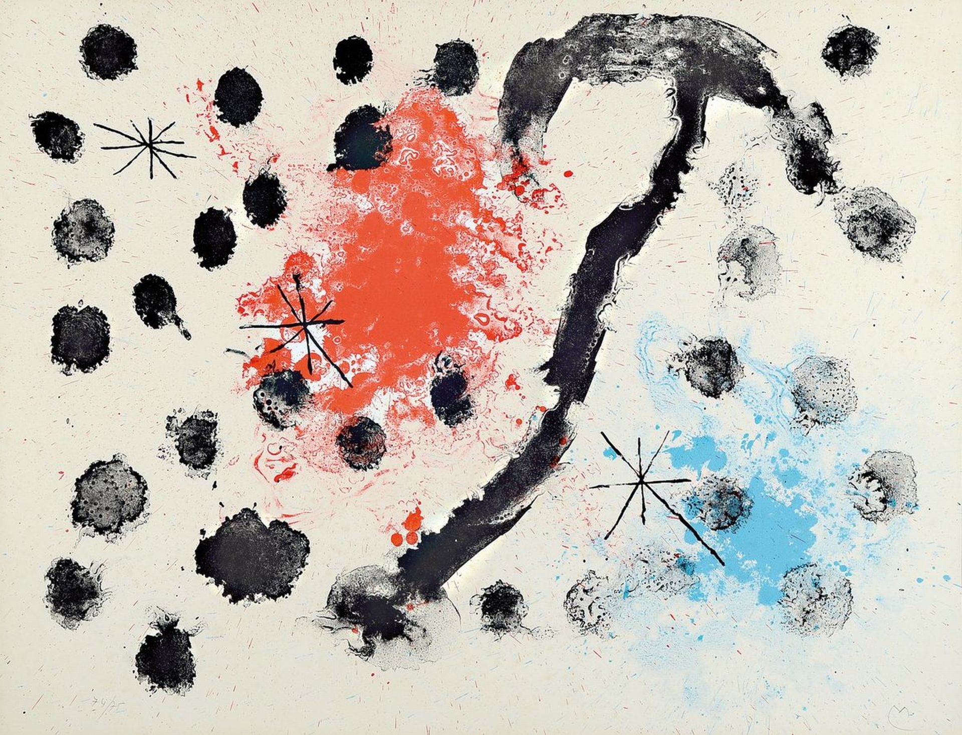 Joan Miro, 1893 - 1983, Farblithografie auf Rives,