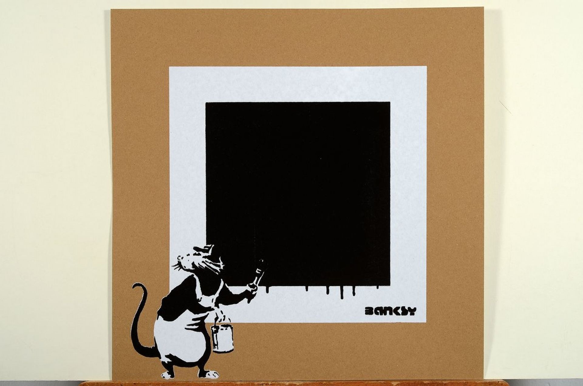 Banksy by Not Banksy, 'Rat with Black Square', - Image 2 of 2