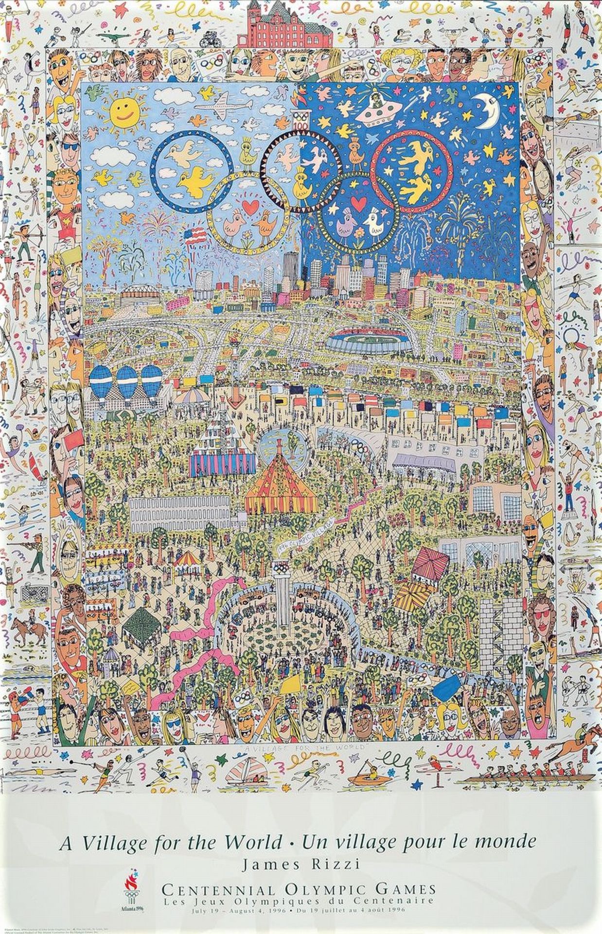 James Rizzi, 1950-2011, 'A Village for the World',