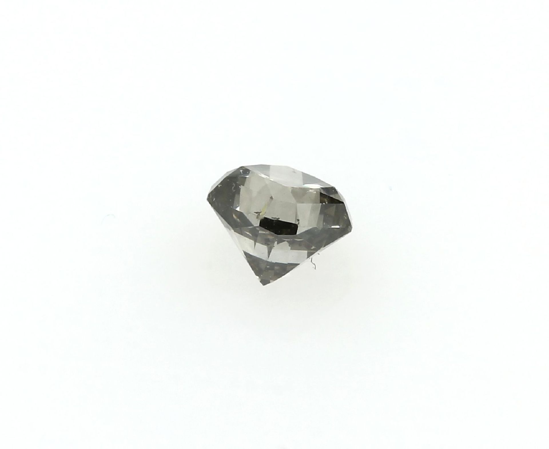 Loser Diamant, 0.37 ct Natural fancy dark greenish - Image 3 of 3